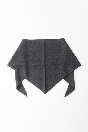 Carraig Donn Grey Viscose Wool Blend Neckerchief Triangle Scarf