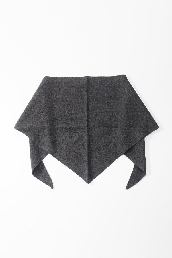 Carraig Donn Grey Viscose Wool Blend Neckerchief Triangle Scarf