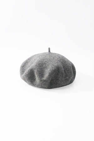 Carraig Donn Grey Wool Beret Hat