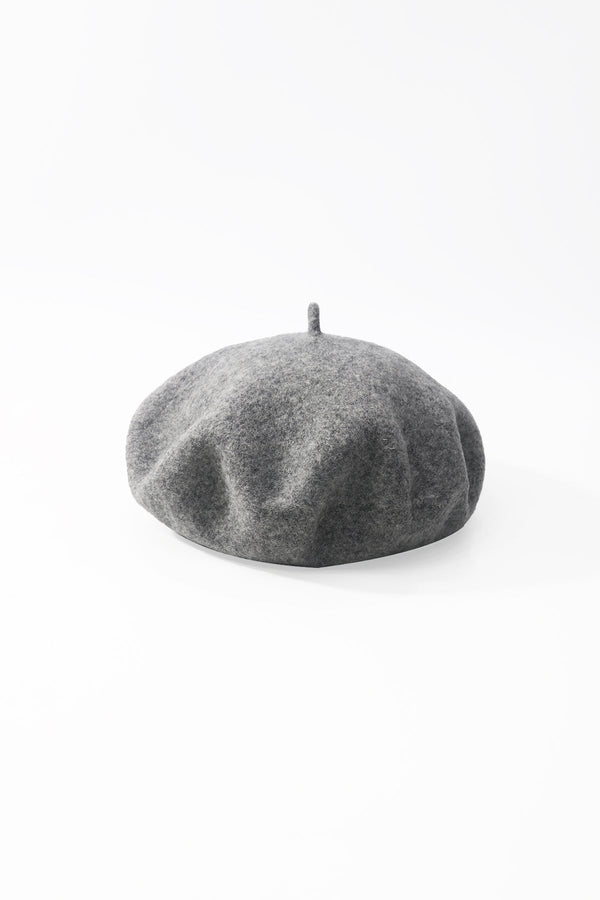Carraig Donn Grey Wool Beret Hat