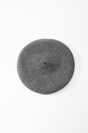 Carraig Donn Grey Wool Beret Hat