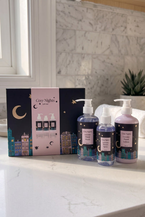 Cosy Nights Lavender Gift Set of 3 - Hand Wash, Room Spray & Hand Lotion
