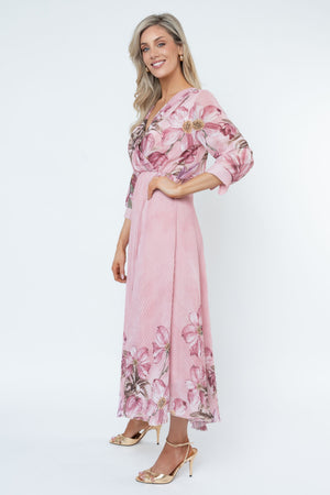 Carraig Donn Hannah Pink Print Midi Dress