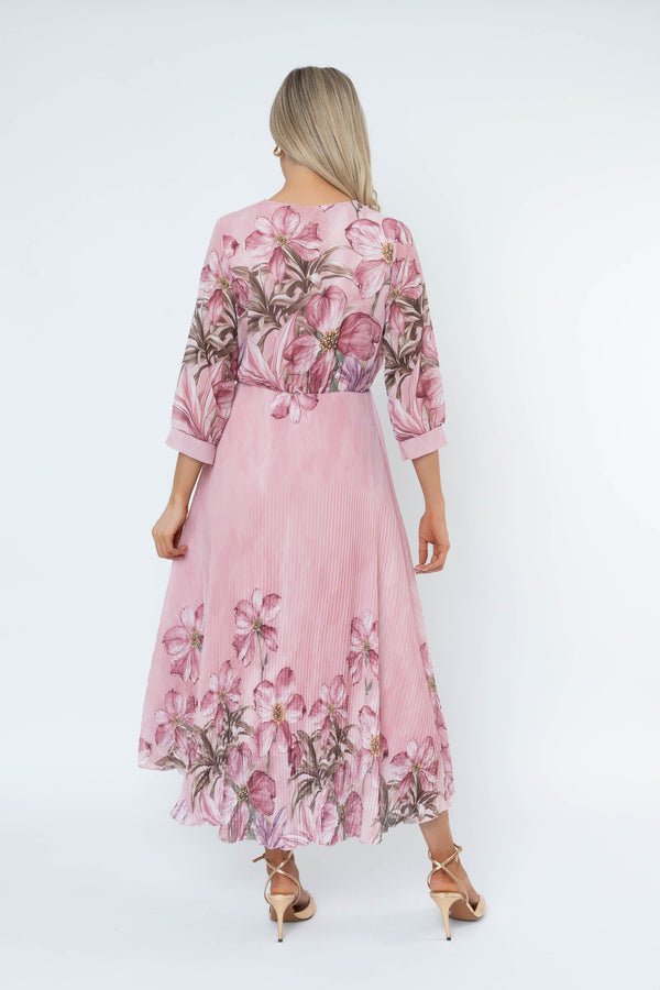 Carraig Donn Hannah Pink Print Midi Dress