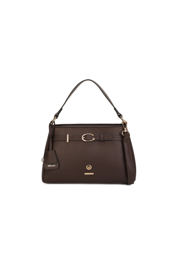 Carraig Donn Hazel Brown Faux Leather Top Handle Bag
