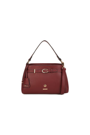 Carraig Donn Hazel Burgundy Faux Leather Top Handle Bag