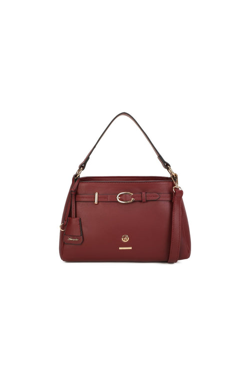 Carraig Donn Hazel Burgundy Faux Leather Top Handle Bag