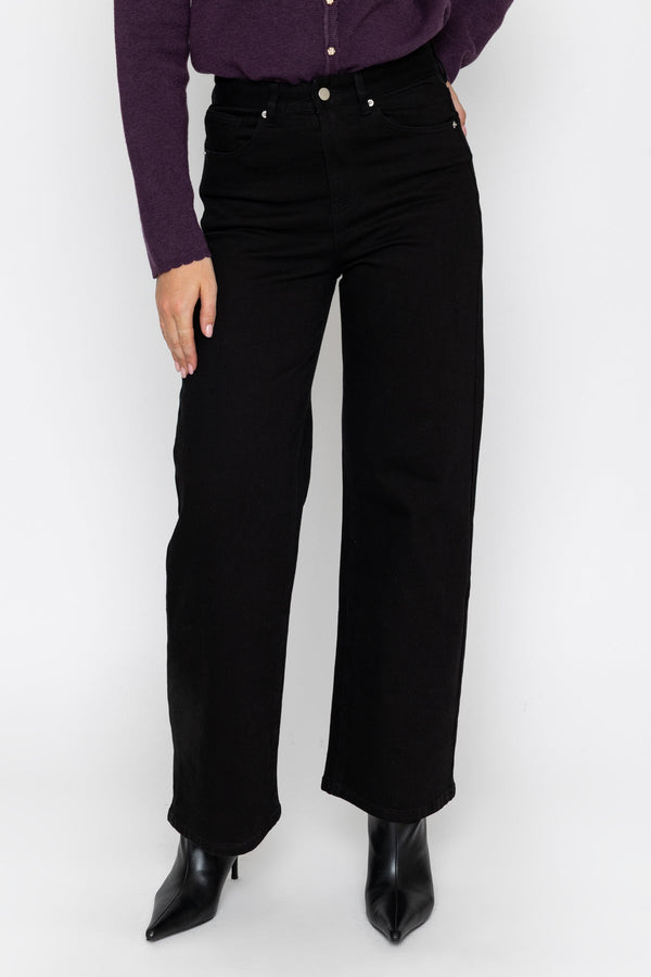 Carraig Donn High Rise Wide Leg Jeans Black
