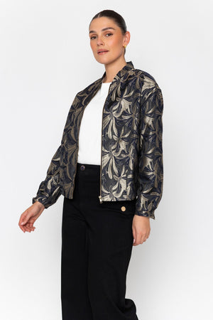 Carraig Donn Jacquard Foral Bomber Jacket
