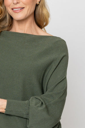 Carraig Donn Khaki Batwing Knit Jumper