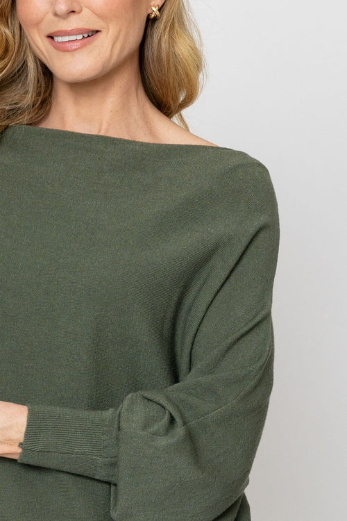 Carraig Donn Khaki Batwing Knit Jumper