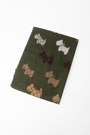 Carraig Donn Khaki Dog Print Scarf