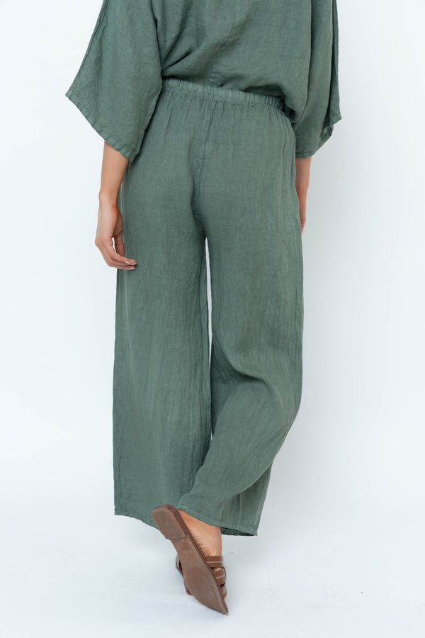Carraig Donn Khaki Linen Trousers