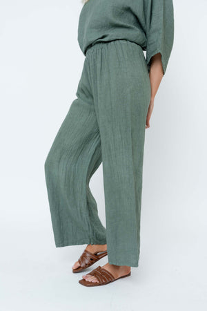 Carraig Donn Khaki Linen Trousers