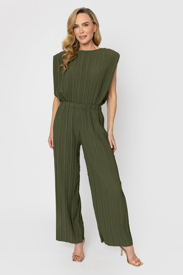 Carraig Donn Khaki Pleated Trousers