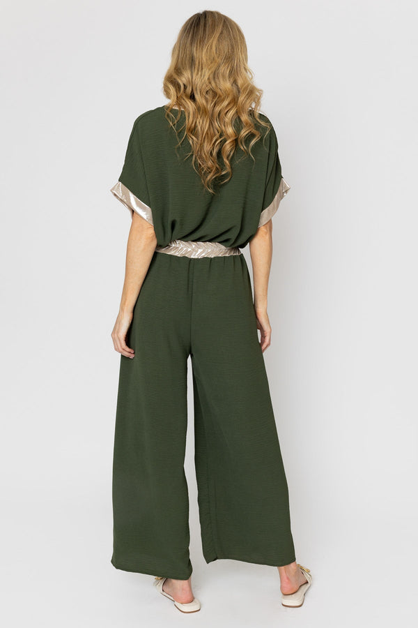 Carraig Donn Khaki Trousers with Gold Trim