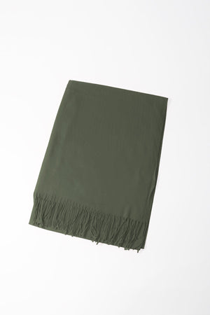 Carraig Donn Khaki Viscose Soft Touch Tassel Scarf