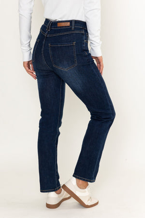 Carraig Donn Lana Indigo Blue Denim High Waist Straight Leg Jeans