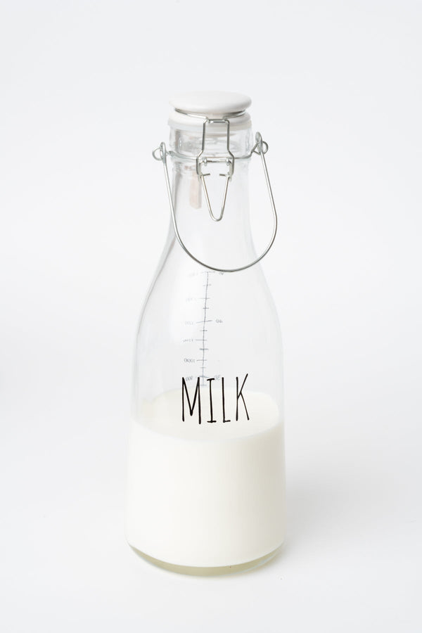 Carraig Donn Large Glass Kitchen Milk Bottle With Ceramic Lid