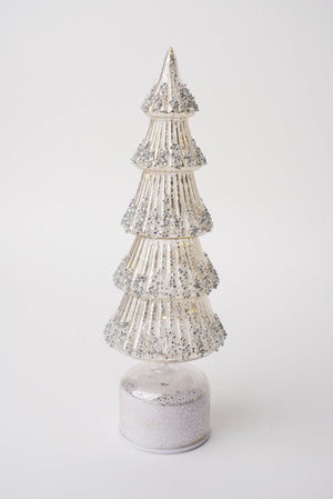 Carraig Donn Large Gold Glass Rotating LED Christmas Tree