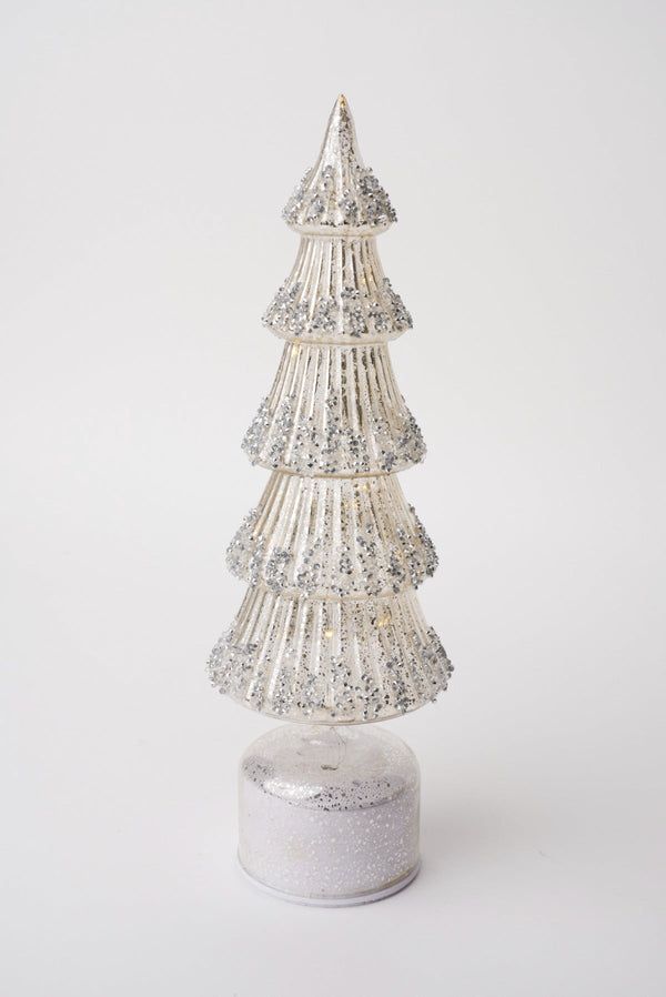 Carraig Donn Large Gold Glass Rotating LED Christmas Tree