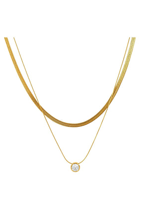 Carraig Donn Layered Gold Plated Snake Chain Necklace