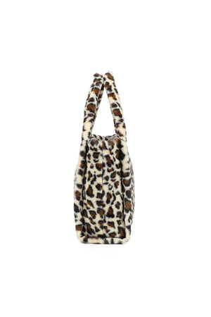 Carraig Donn Leopard Print Teddy Large Tote Bag