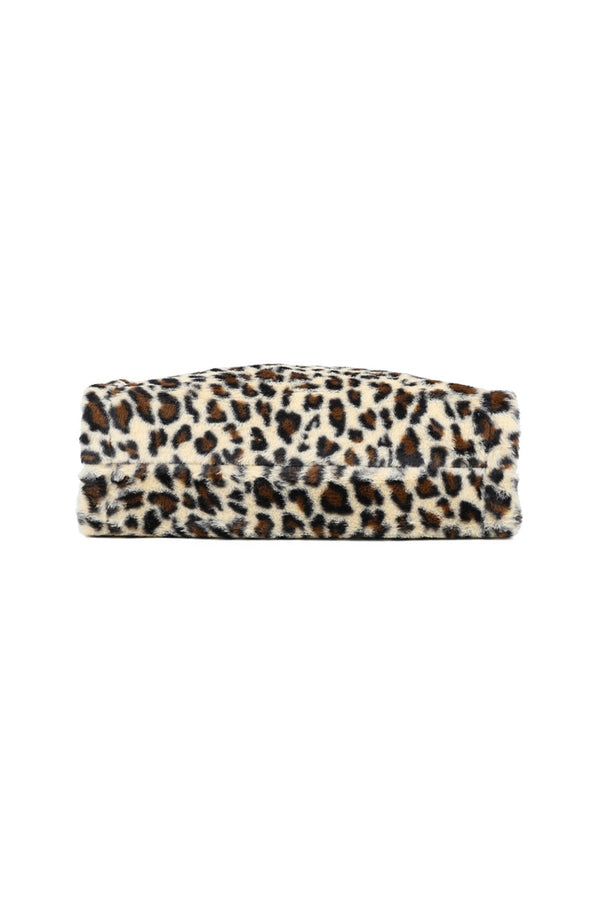 Carraig Donn Leopard Print Teddy Large Tote Bag