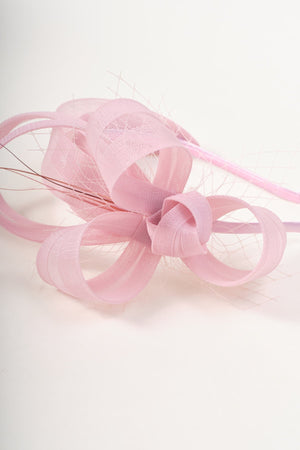 Carraig Donn Light Pink Bow & Feathers Fascinator Hairband