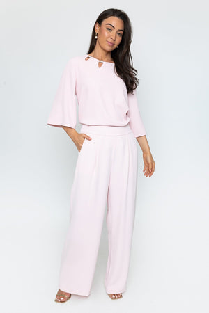 Carraig Donn Light Pink Wide Leg Trousers
