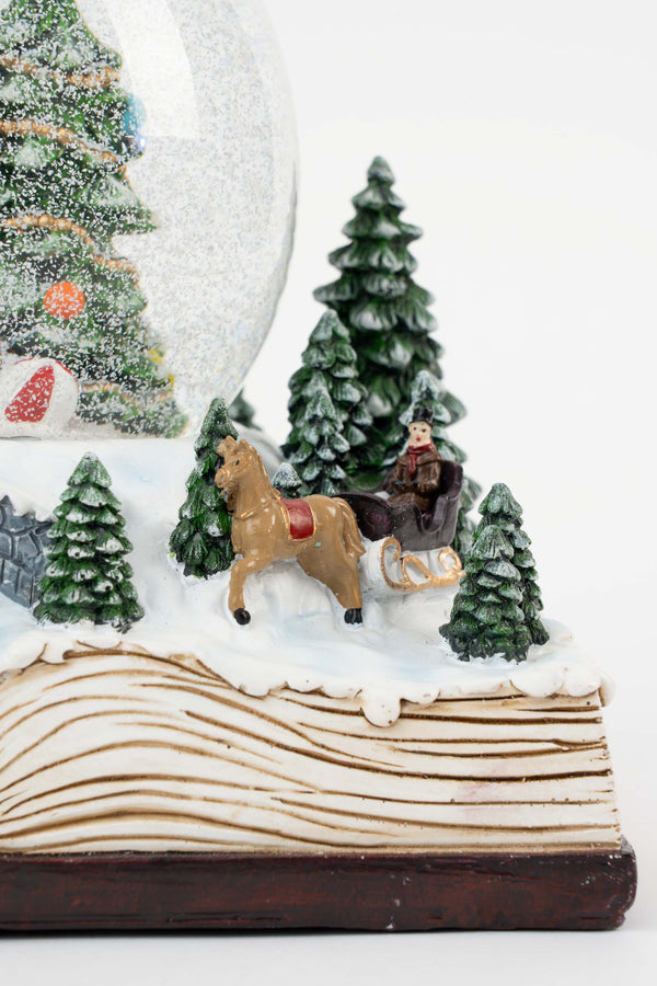 Carraig Donn Light Up Musical Book Snow Globe Christmas Decoration