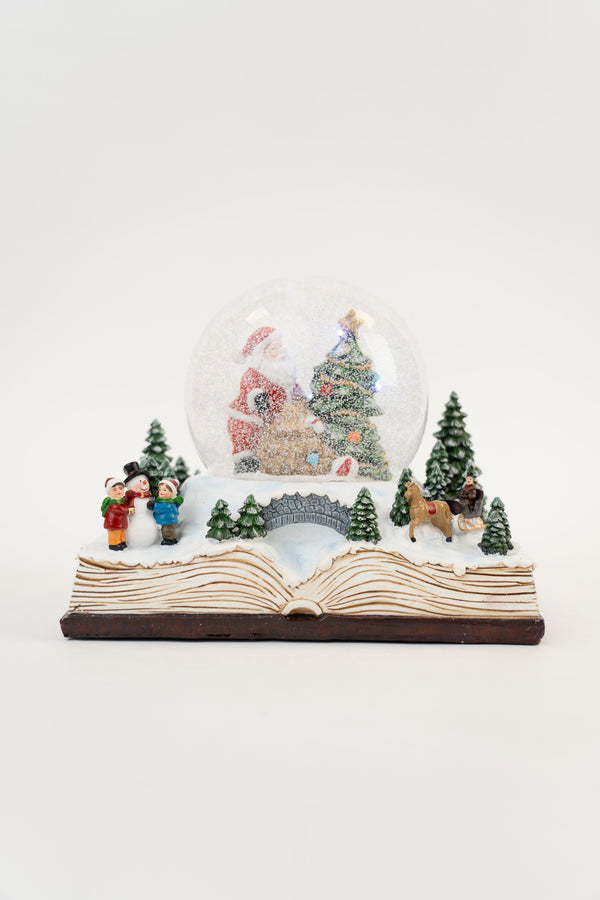 Carraig Donn Light Up Musical Book Snow Globe Christmas Decoration
