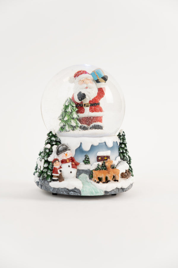 Carraig Donn Light Up Musical Santa Snow Globe Christmas Decoration