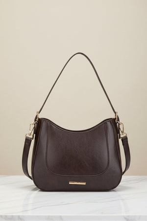 Carraig Donn Linden Brown Faux Leather Saddle Shoulder Bag