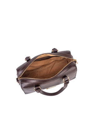 Carraig Donn Linden Brown Faux Leather Top Handle Shoulder Bag