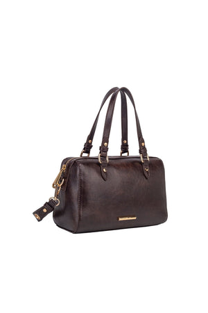 Carraig Donn Linden Brown Faux Leather Top Handle Shoulder Bag