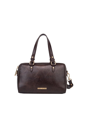 Carraig Donn Linden Brown Faux Leather Top Handle Shoulder Bag