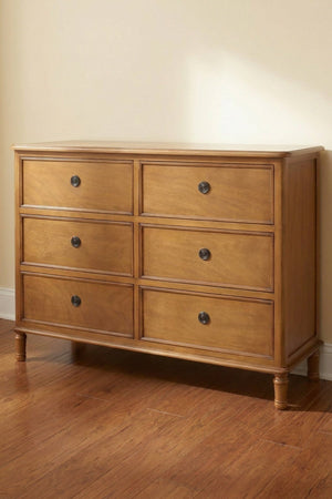 Carraig Donn Logan 6 Drawer Sideboard in Honeynut