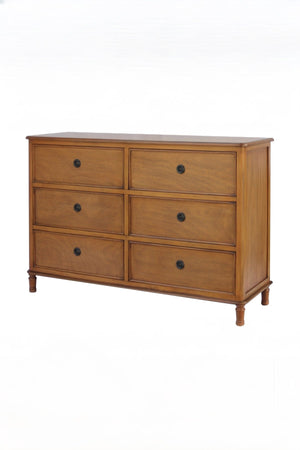Carraig Donn Logan 6 Drawer Sideboard in Honeynut