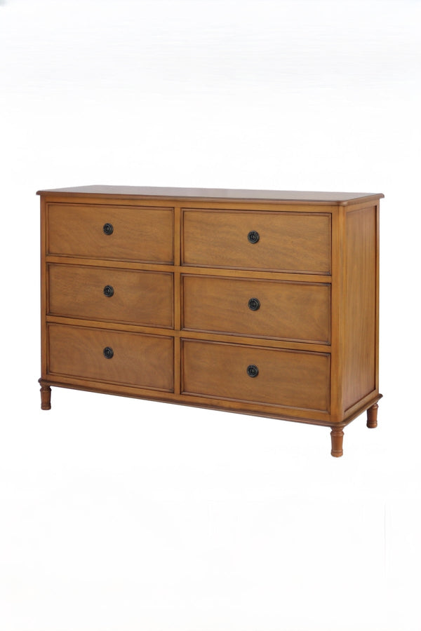Carraig Donn Logan 6 Drawer Sideboard in Honeynut