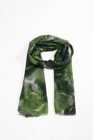 Carraig Donn Marble Metallic Print Scarf