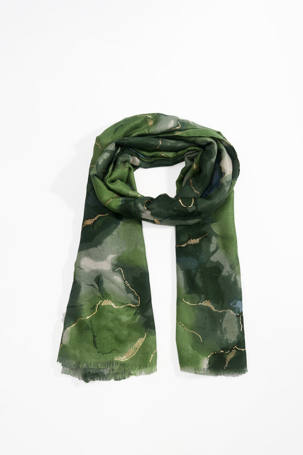 Carraig Donn Marble Metallic Print Scarf