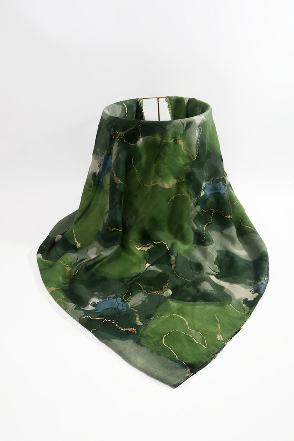 Carraig Donn Marble Metallic Print Scarf