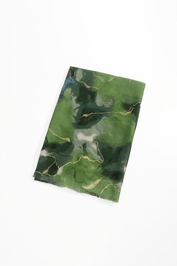 Carraig Donn Marble Metallic Print Scarf