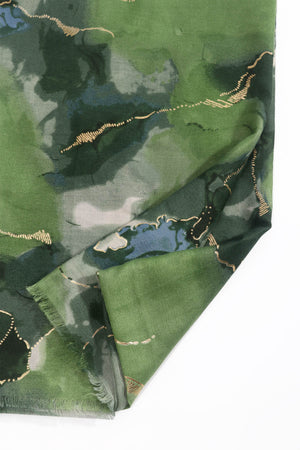 Carraig Donn Marble Metallic Print Scarf