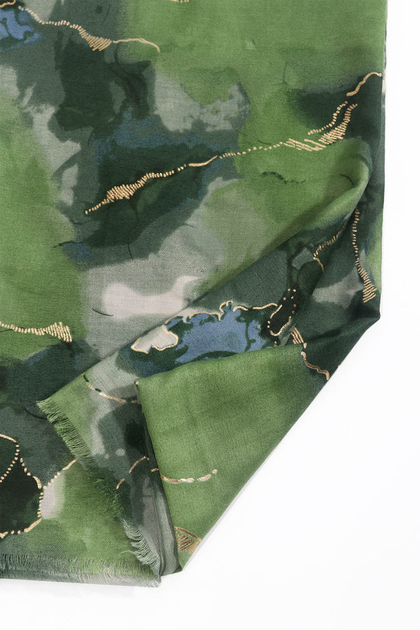 Carraig Donn Marble Metallic Print Scarf