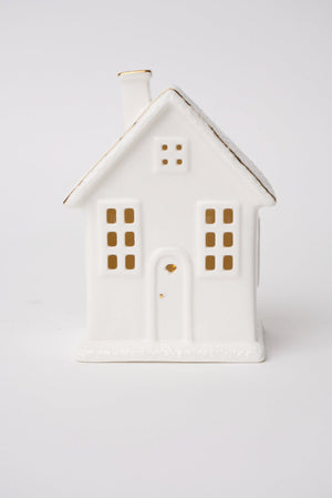 Carraig Donn Medium Ceramic LED House Christmas Decoration