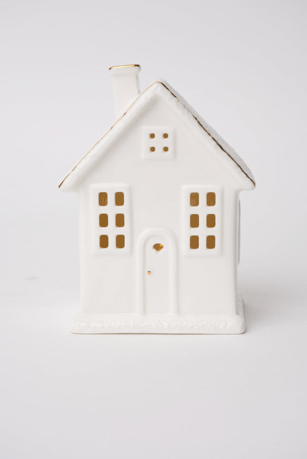 Carraig Donn Medium Ceramic LED House Christmas Decoration