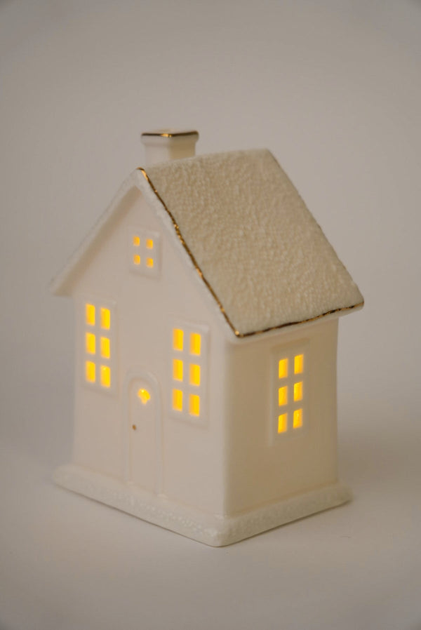 Carraig Donn Medium Ceramic LED House Christmas Decoration