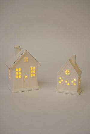 Carraig Donn Medium Ceramic LED House Christmas Decoration